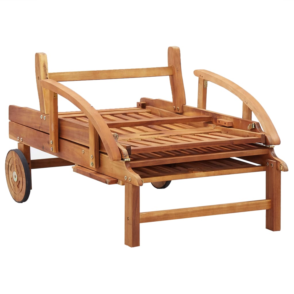 Sonnenliege Akazienholz 200x68x30-83 cm