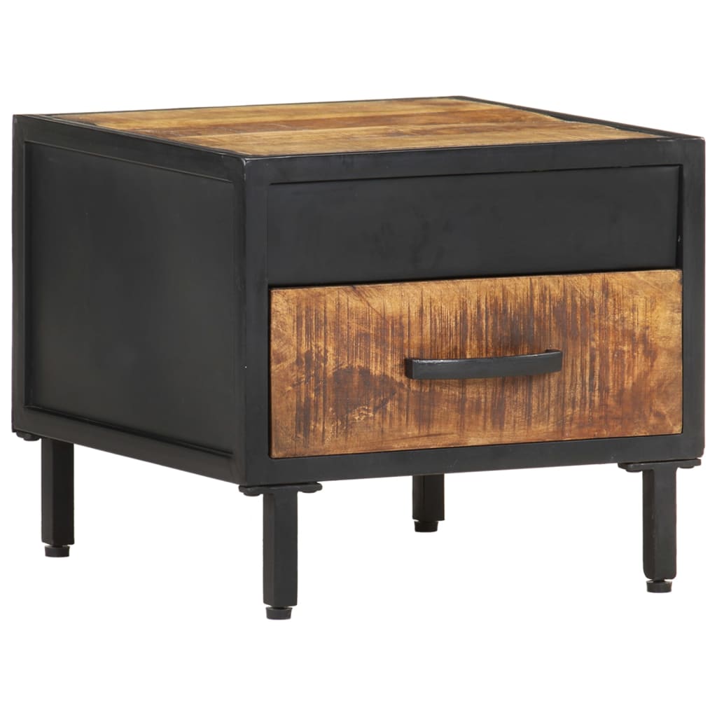 Nachttisch 40x40x35 cm Massives Mangoholz