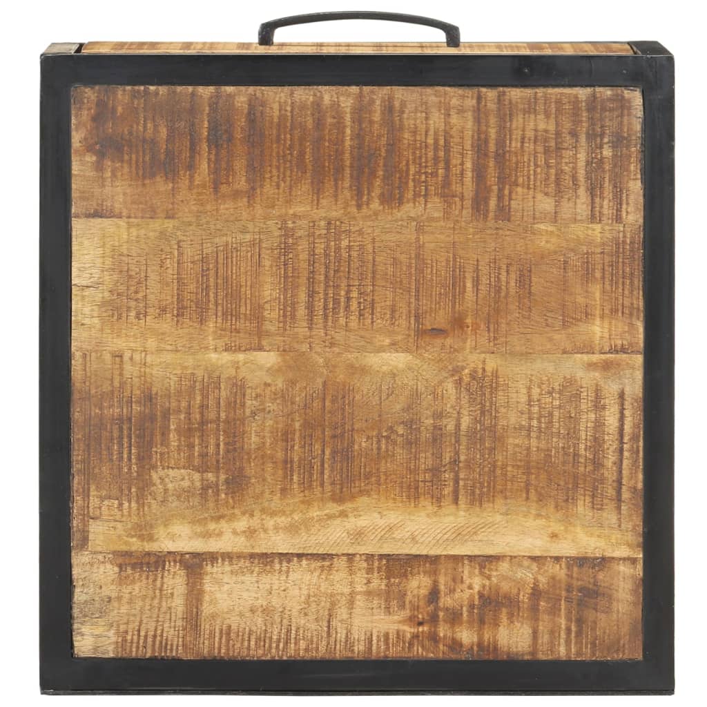 Nachttisch 40x40x35 cm Massives Mangoholz