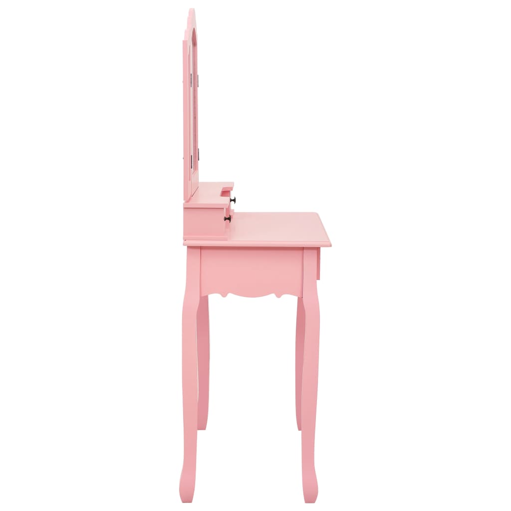 Schminktisch-Set mit Hocker 80x69x141 cm