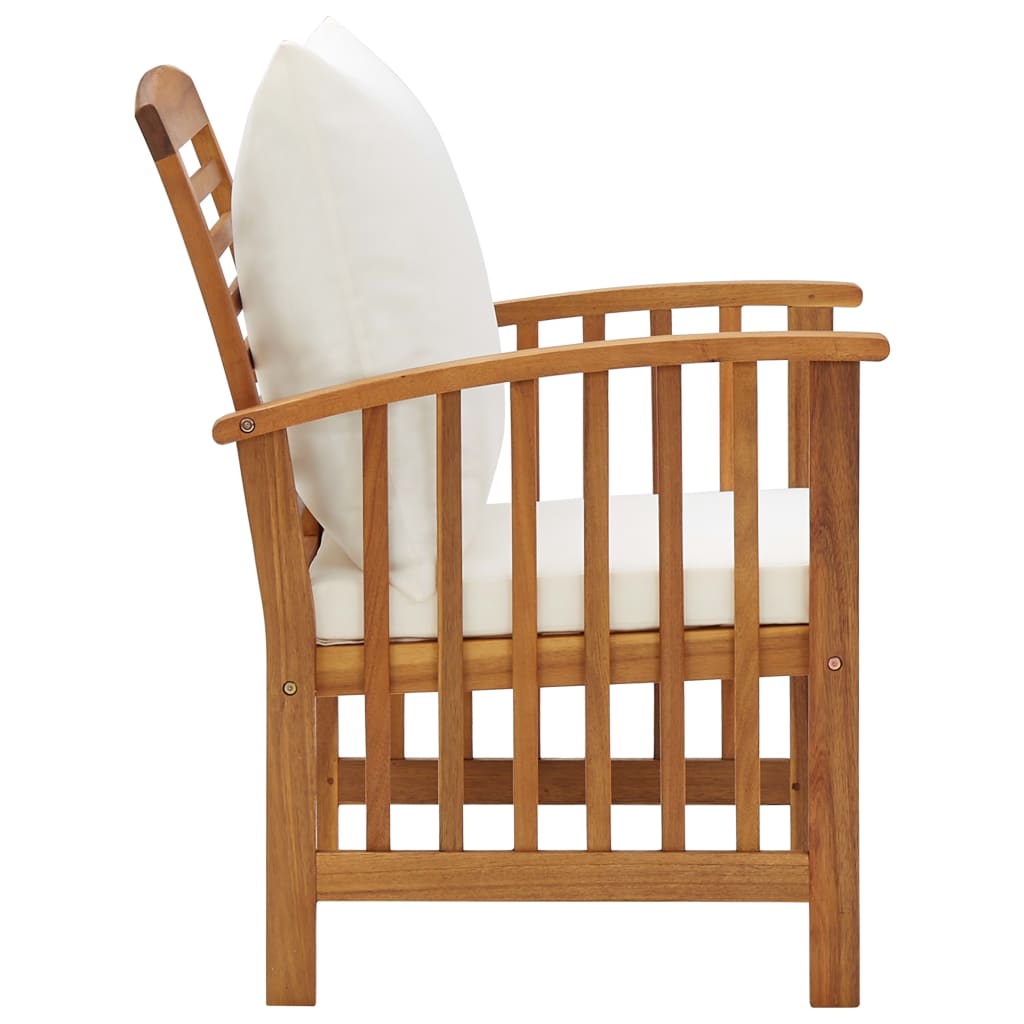 2er-Set Gartenstuhl Akazienholz 50 cm