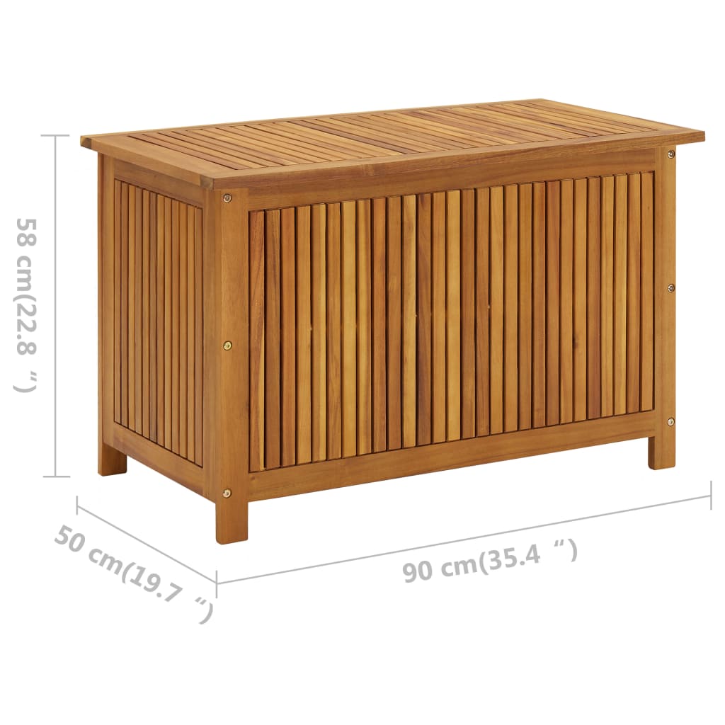 Gartenbox Akazienholz 90x50x58 cm