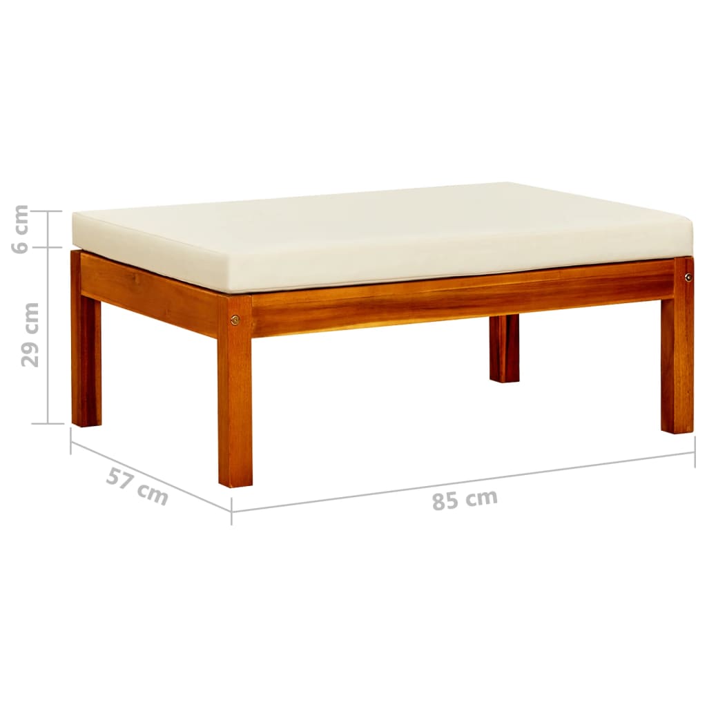 2er-Set Gartenhocker 85x57x29 cm Akazienholz
