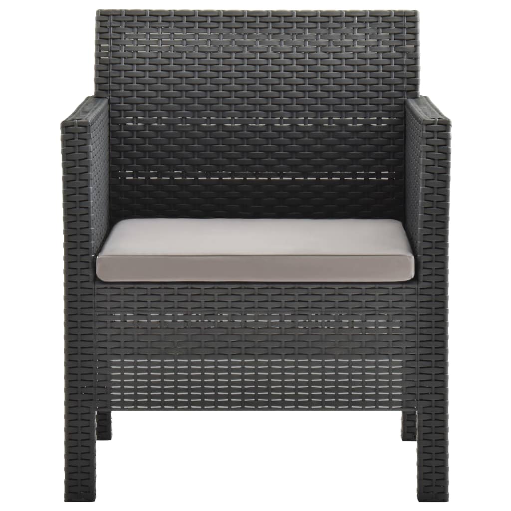 2-tlg. Garten-Lounge-Set Anthrazit