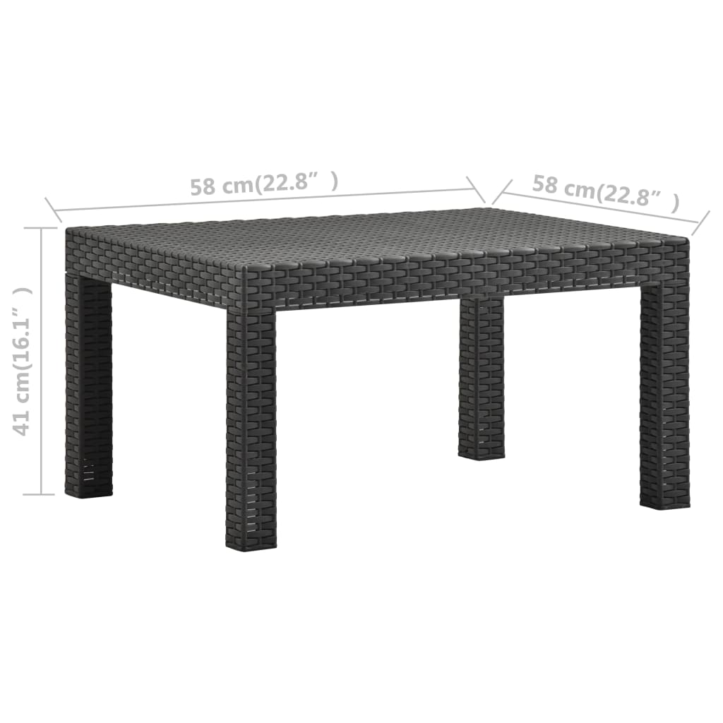 2-tlg. Garten-Lounge-Set Anthrazit