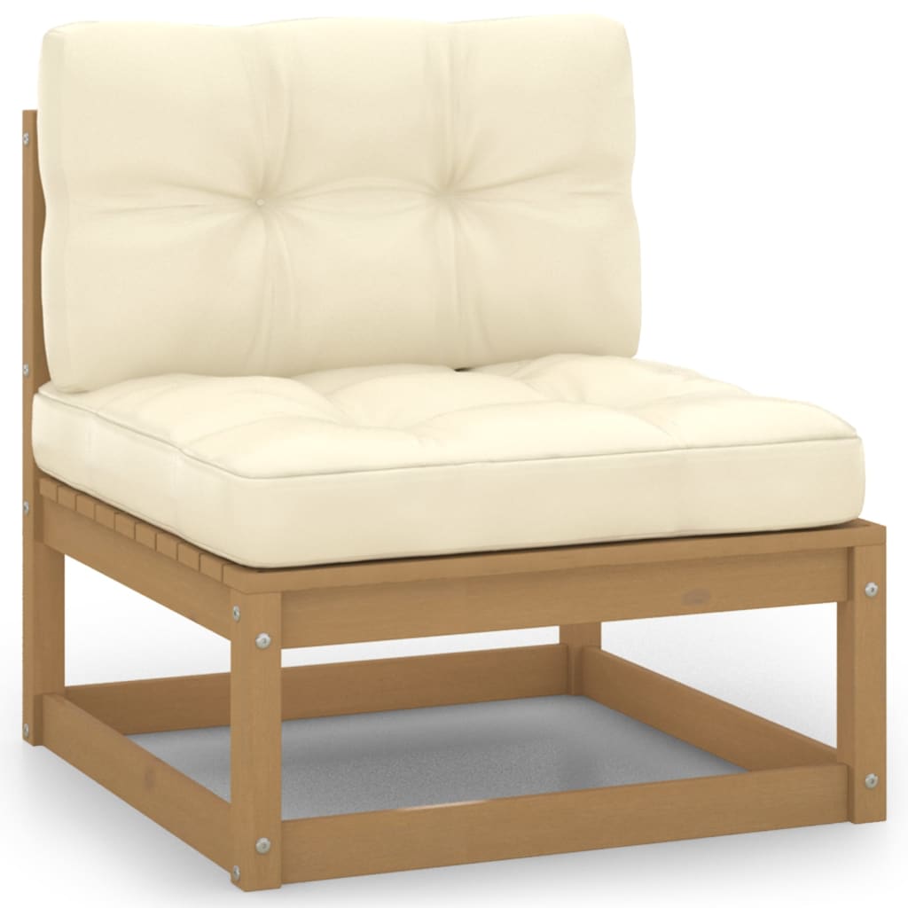 6-tlg. Garten-Lounge-Set Honigbraun