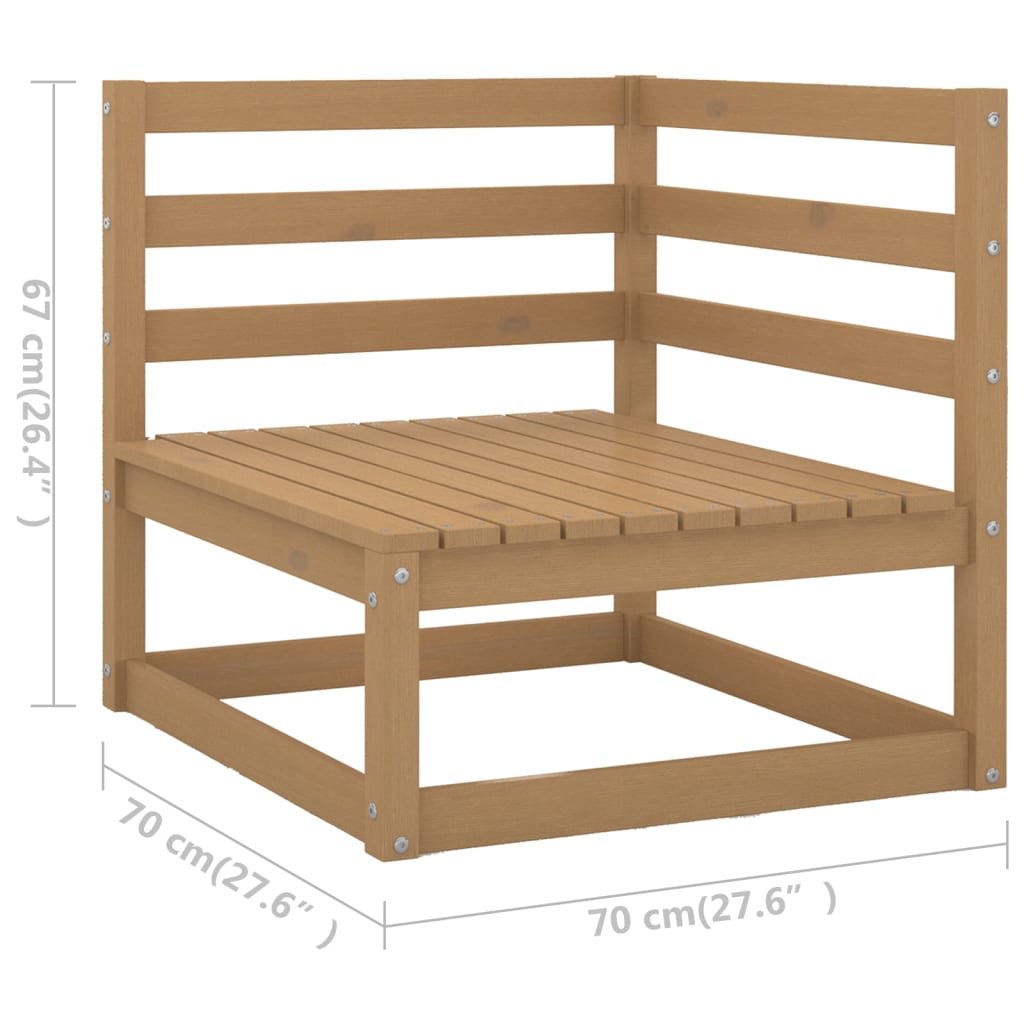 6-tlg. Garten-Lounge-Set Honigbraun