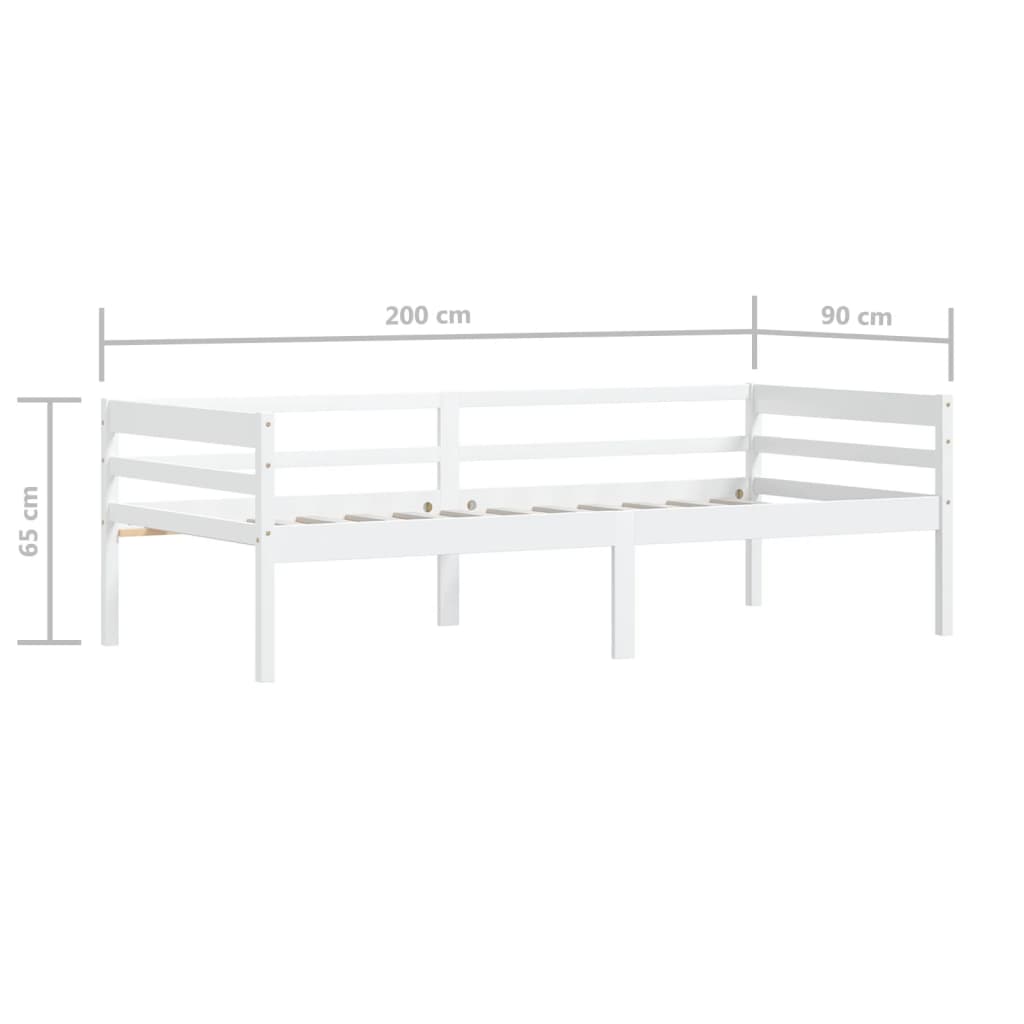 Massivholz-Bettgestell 90x200 cm