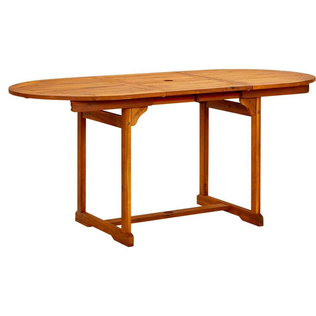 Garten-Esstisch Akazienholz (120-170)x80x75 cm
