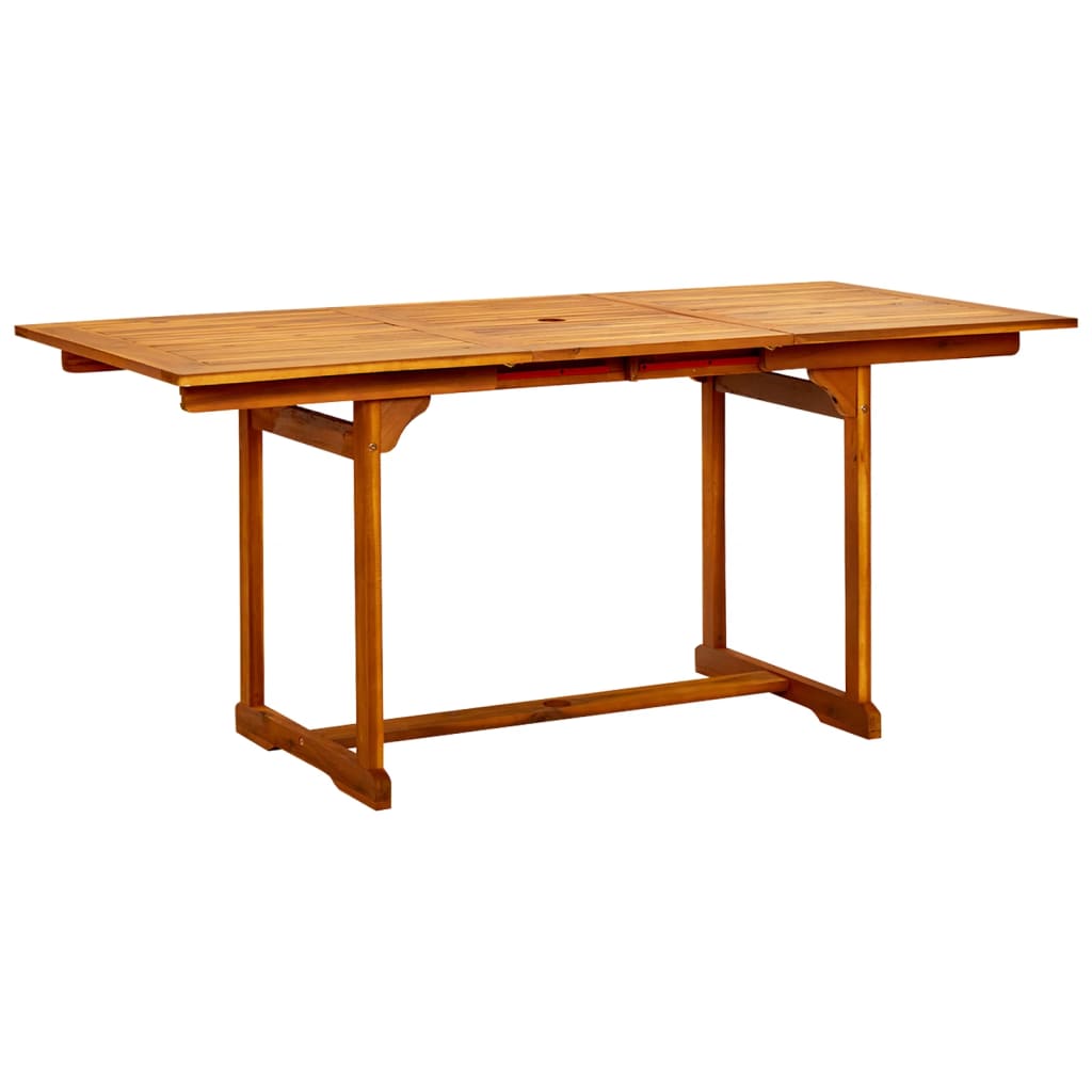 Garten-Esstisch Akazienholz (120-170)x80x75 cm