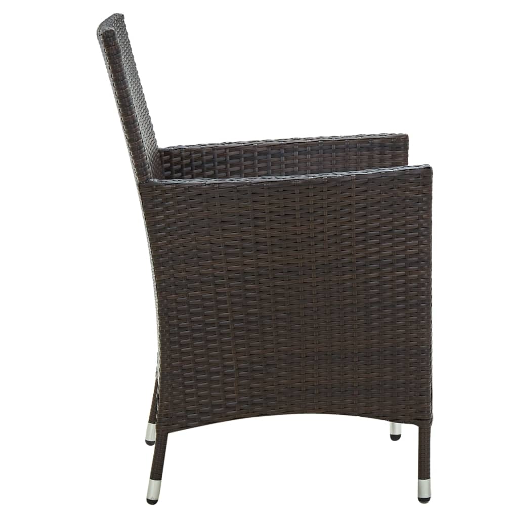 2er-Set Gartenstuhl Braun 47 cm