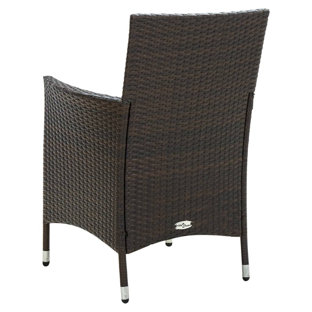 2er-Set Gartenstuhl Braun 47 cm