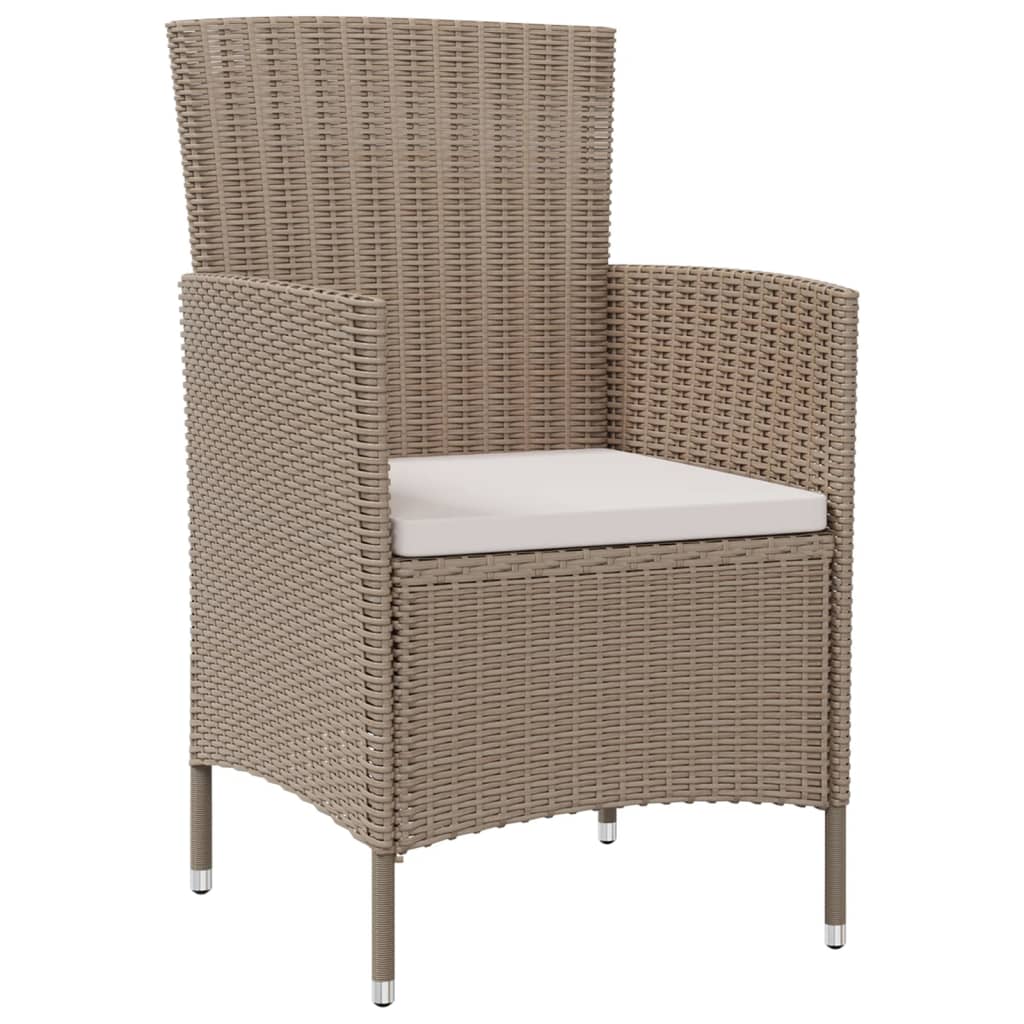 2er-Set Gartenstuhl Beige 47 cm