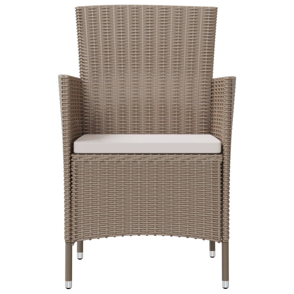 2er-Set Gartenstuhl Beige 47 cm