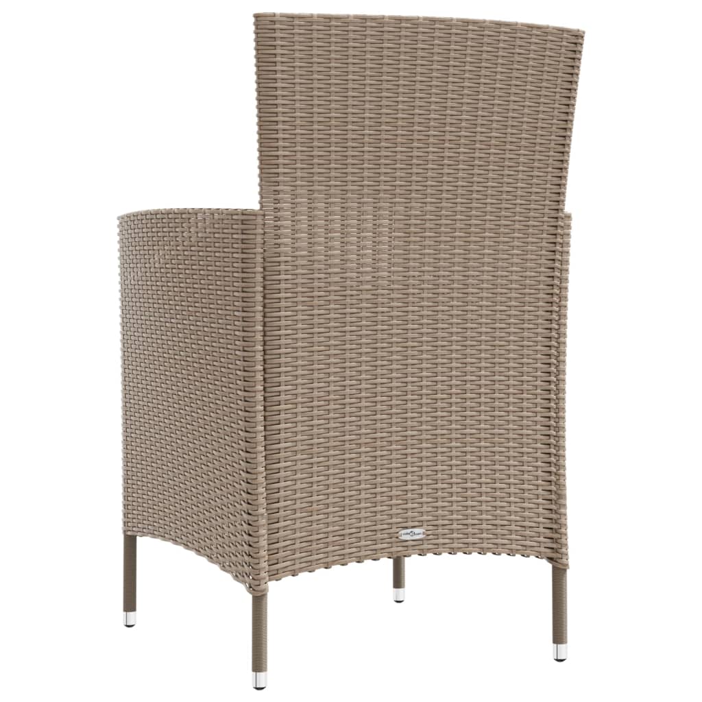 2er-Set Gartenstuhl Beige 47 cm