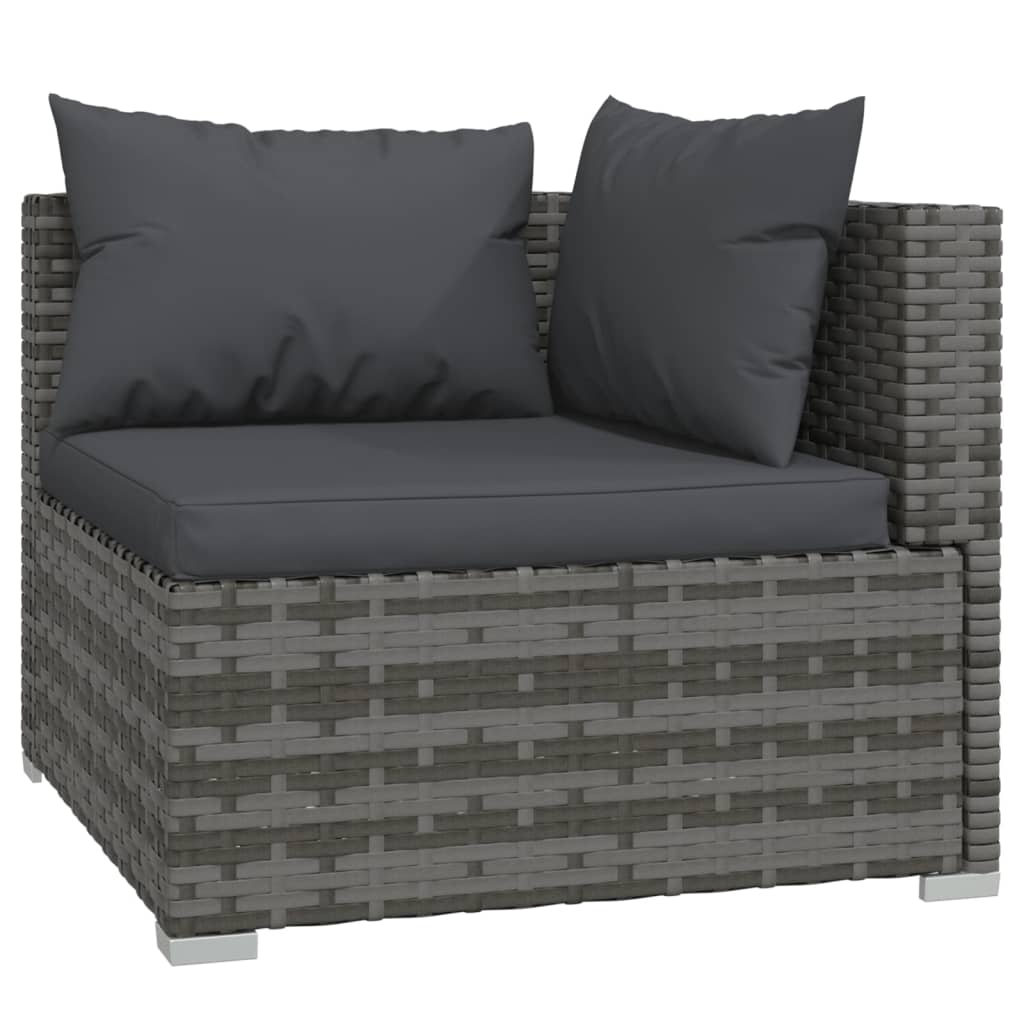 2-Sitzer Gartensofa Grau 140 cm