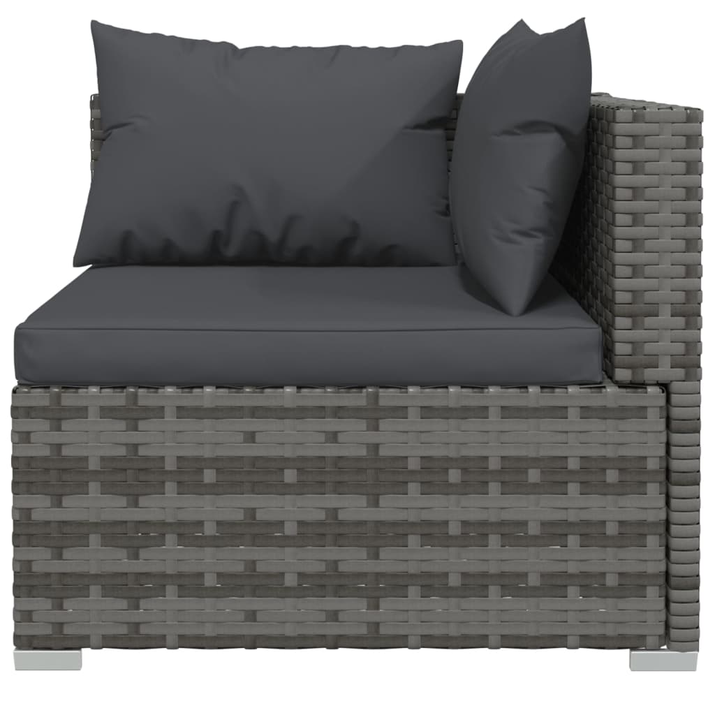 2-Sitzer Gartensofa Grau 140 cm