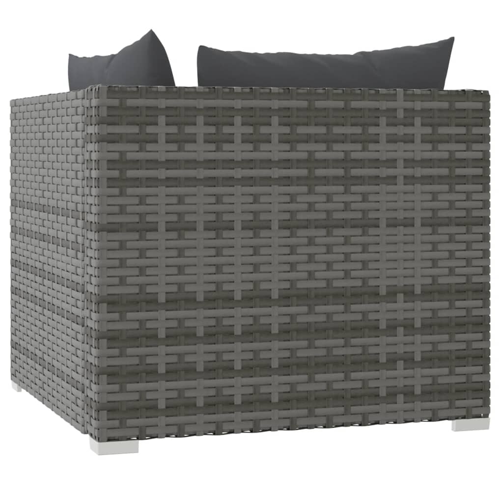 2-Sitzer Gartensofa Grau 140 cm