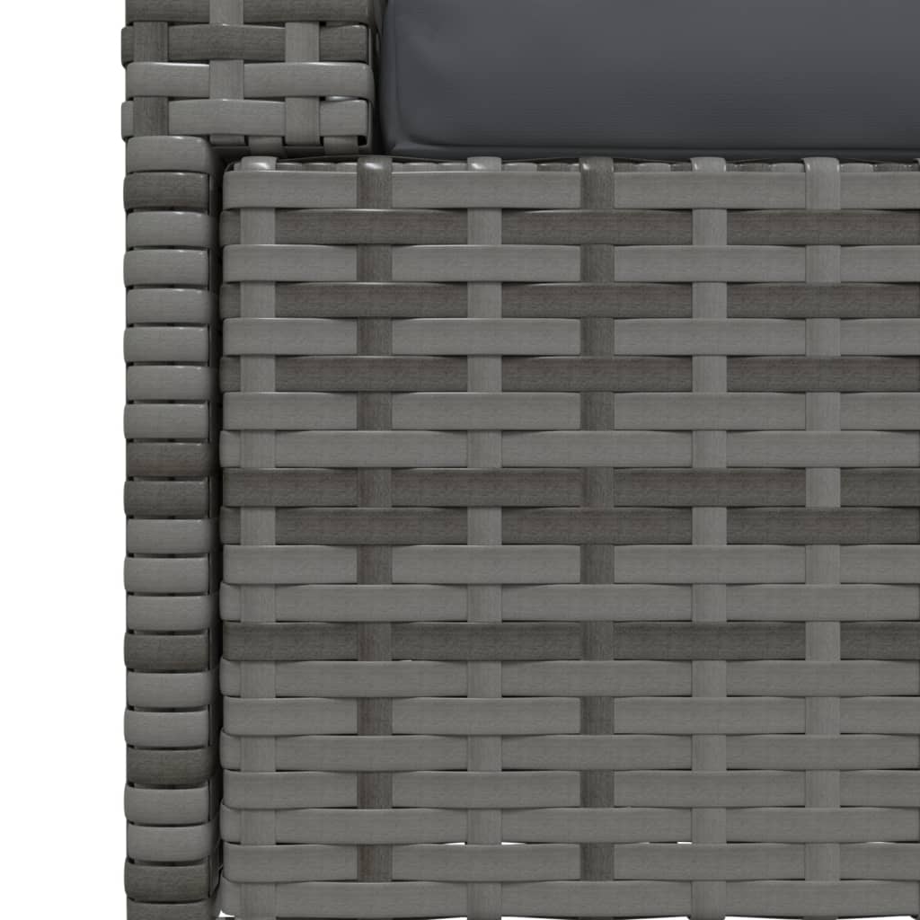 2-Sitzer Gartensofa Grau 140 cm