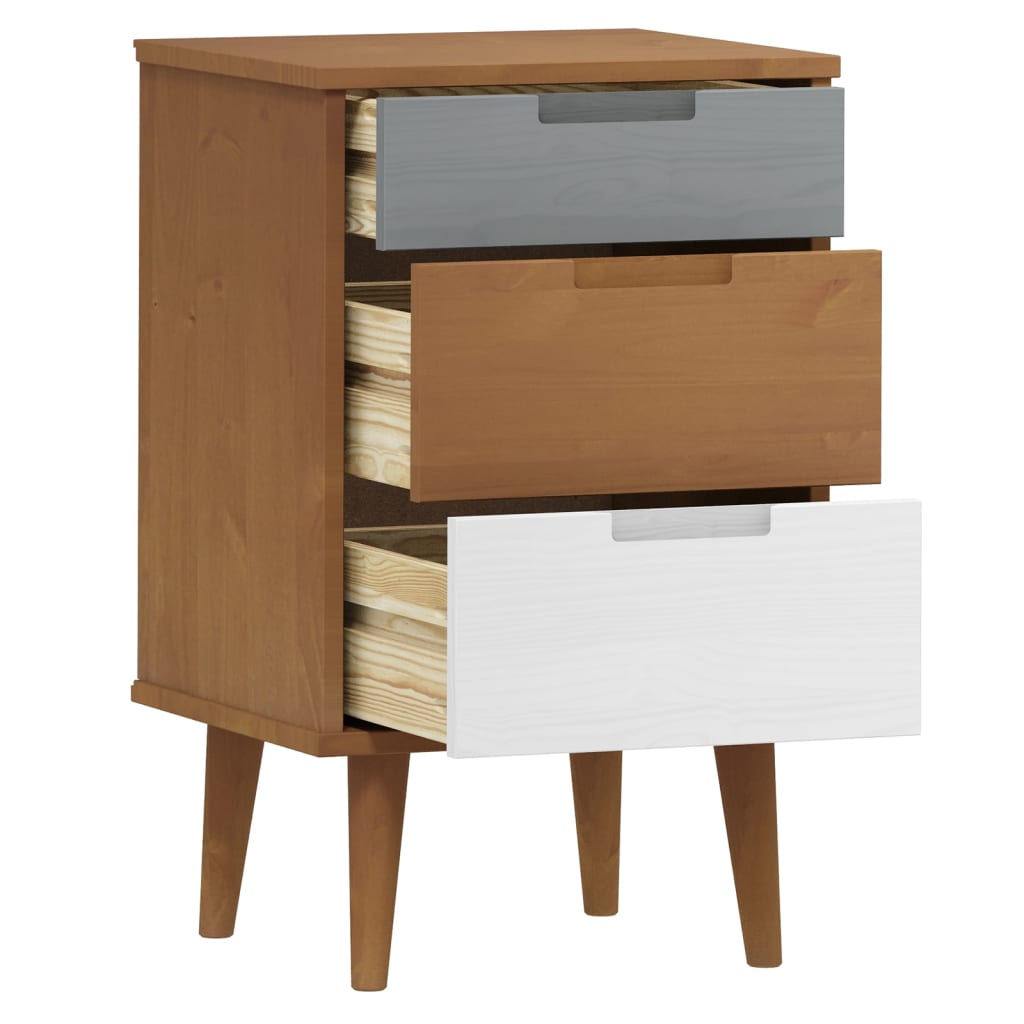 Nachttisch 40x35x65 cm Massives Kiefernholz