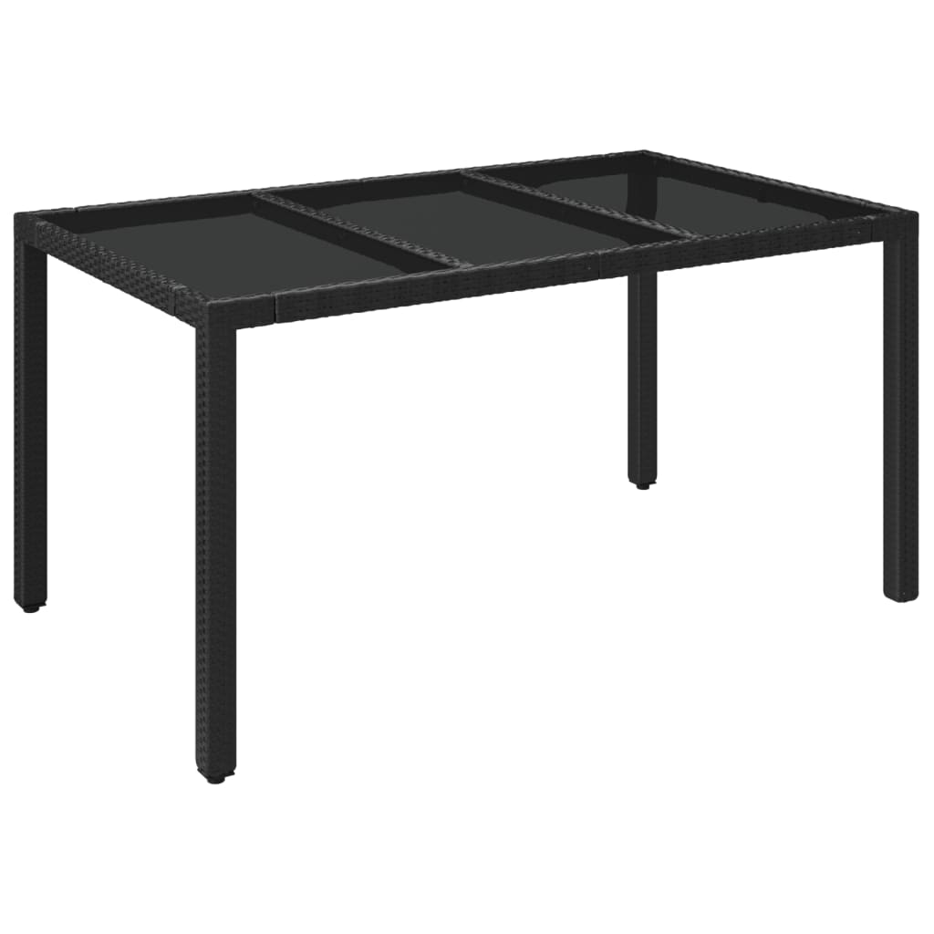 Gartentisch Schwarz 150x90x75 cm