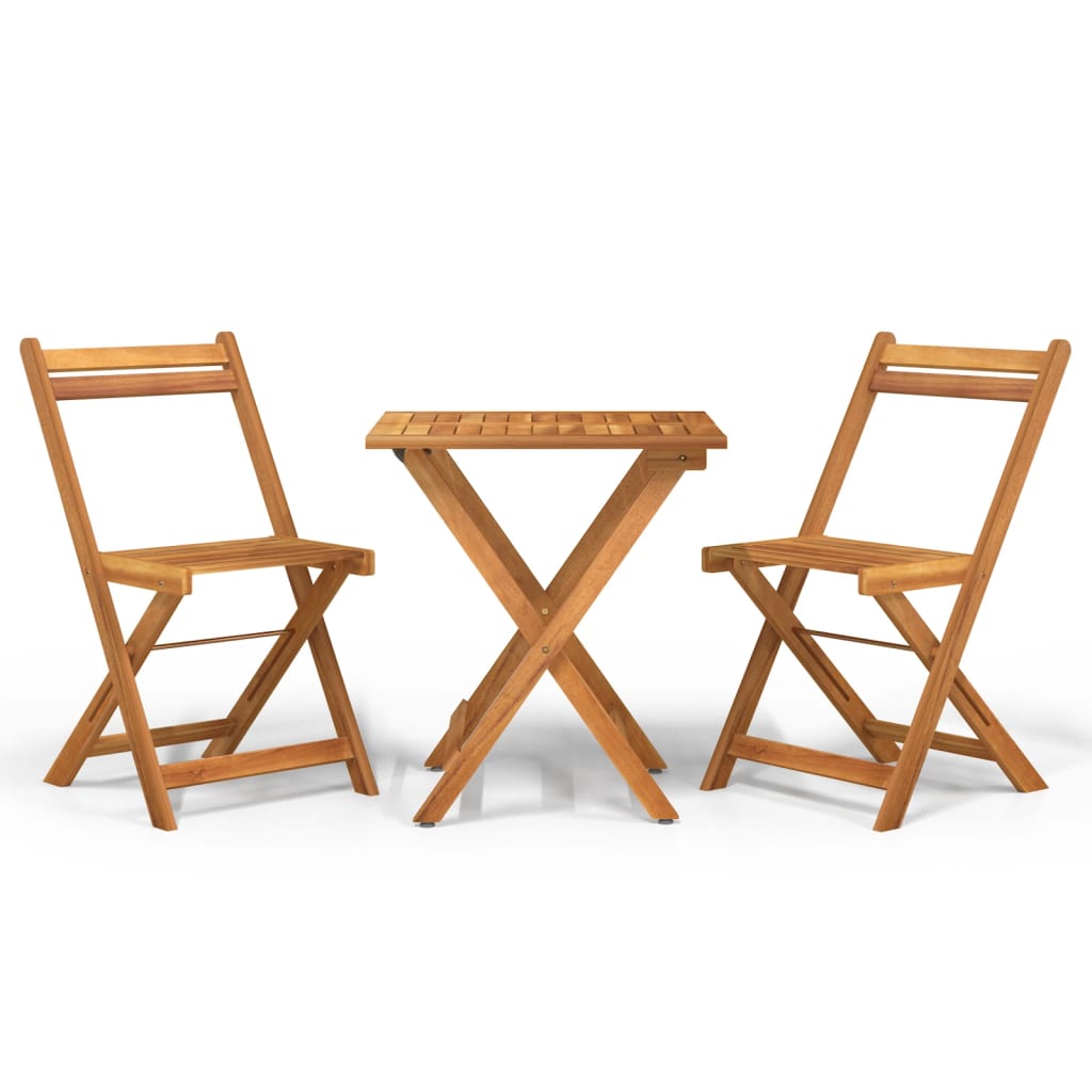 3-tlg. Bistro-Set Akazienholz