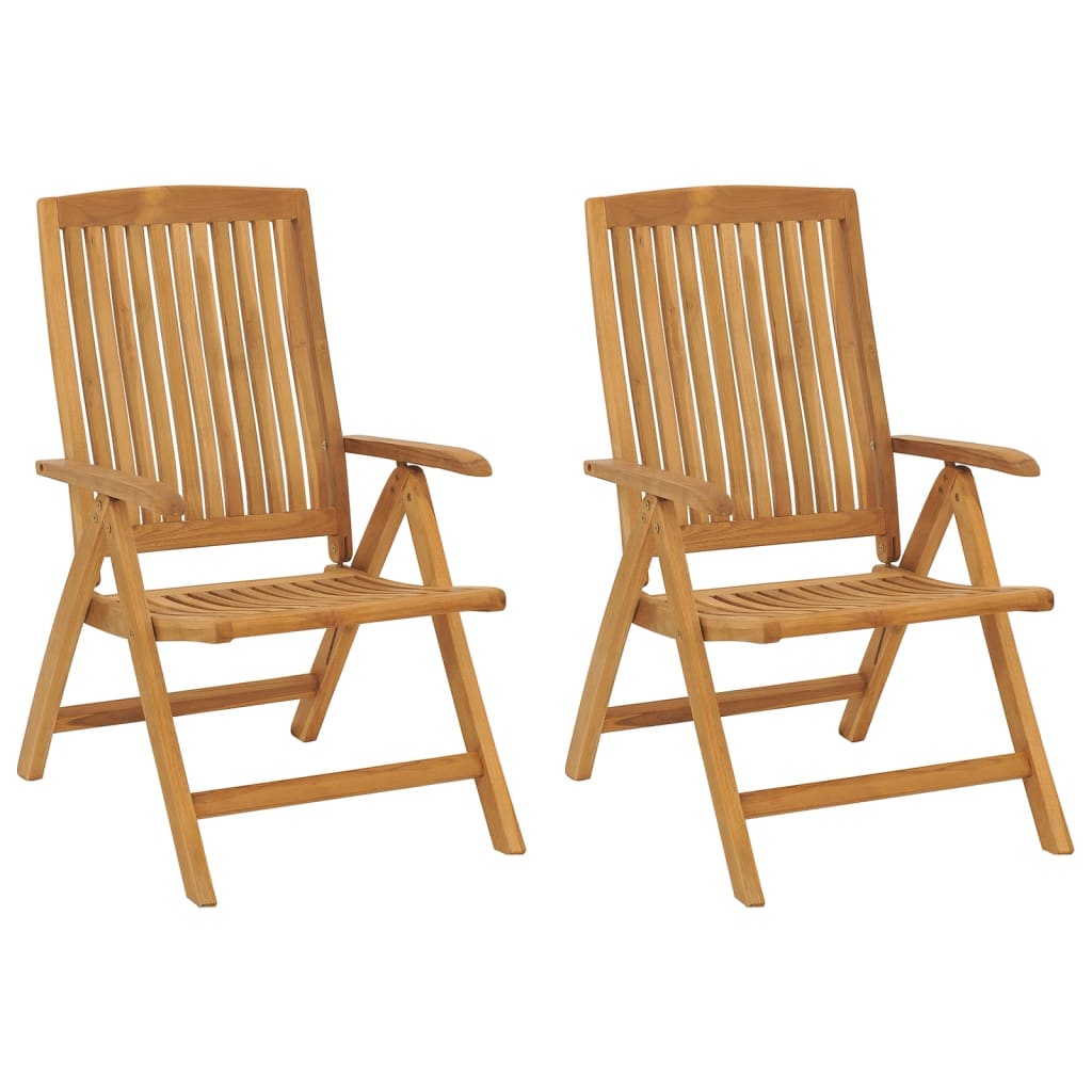 2er-Set Gartenstuhl Teakholz 50 cm
