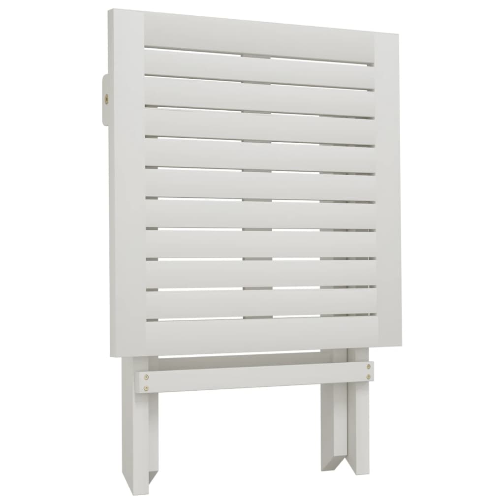 2er-Set Sonnenliegen mit Tisch Weiß 184x55x64 cm