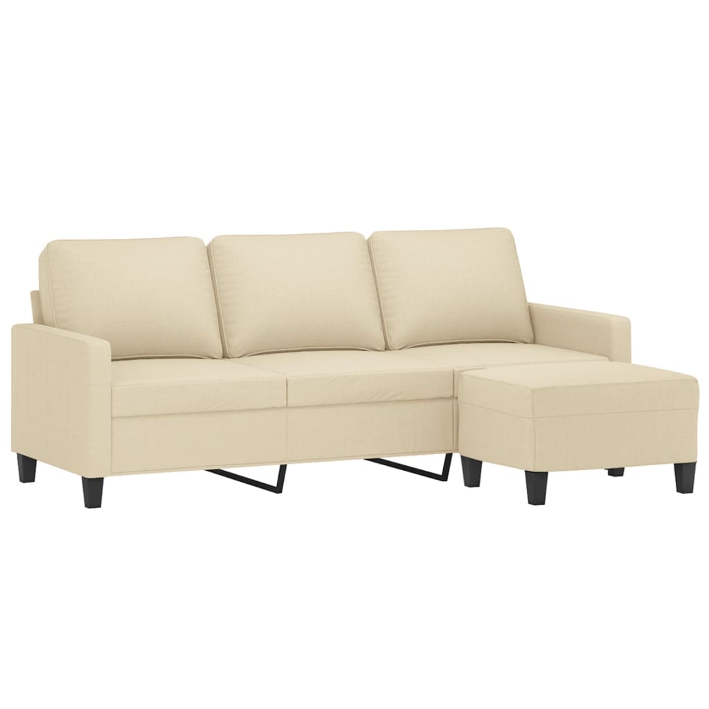 3-Sitzer Sofa mit Hocker 180 cm