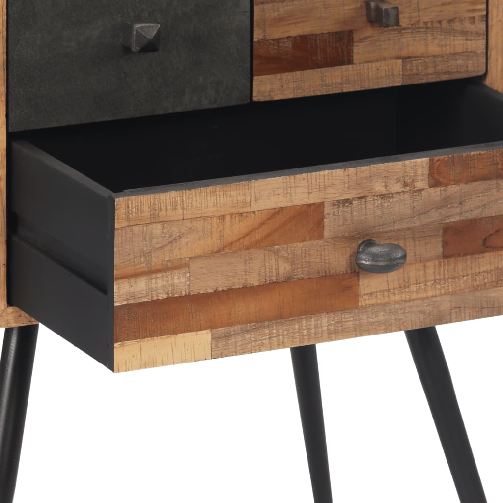 Nachttisch 47x31,5x60 cm Massives Teakholz